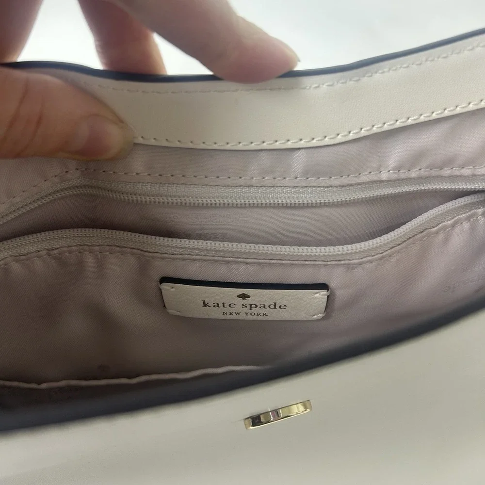 Kate Spade Reegan Bucket Bag Smooth Leather Meringue White